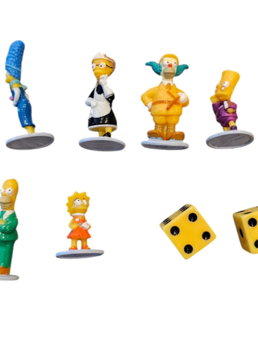 The Simpsons CLUE 2002 Replacement Game Pieces 6 TOKENS Characters 2nd Edition